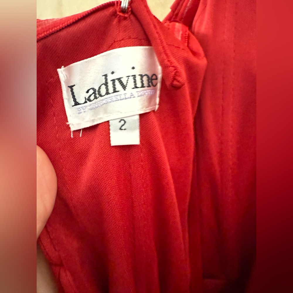Ladivine Red Strapless Dress. - Picture 11 of 15